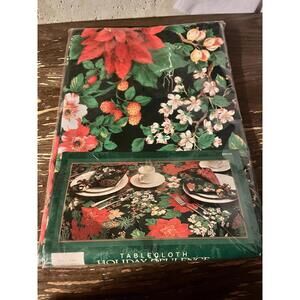 Vintage Christmas Holiday Opulence Fabric Tablecloth 60x104  -Dayton Hudson